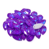 Electric Neon Violet Drop Shape High Quality Glass Sew-on Rhinestones WholesaleRhinestone